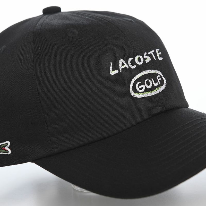 ラコステのキャップ GOLF GRAPHIC CAP（ゴルフグラフィックキャップ） L1345 ブラック