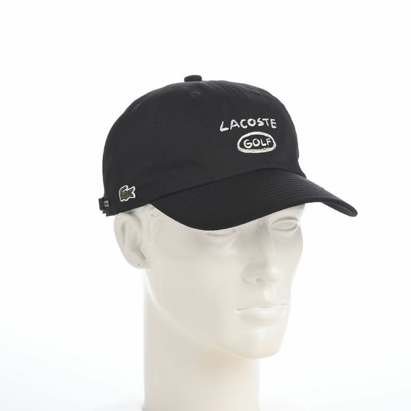 ラコステのキャップ GOLF GRAPHIC CAP（ゴルフグラフィックキャップ） L1345 ブラック