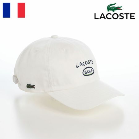 ラコステのキャップ GOLF GRAPHIC CAP（ゴルフグラフィックキャップ） L1345 ホワイト