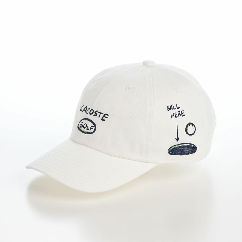 ラコステのキャップ GOLF GRAPHIC CAP（ゴルフグラフィックキャップ） L1345 ホワイト