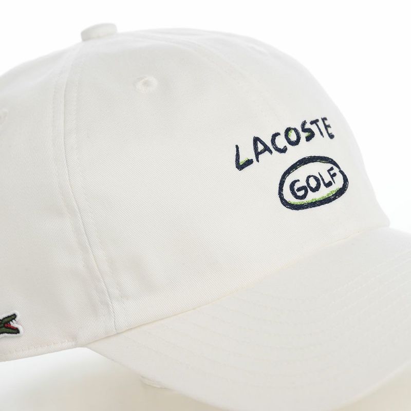 ラコステのキャップ GOLF GRAPHIC CAP（ゴルフグラフィックキャップ） L1345 ホワイト