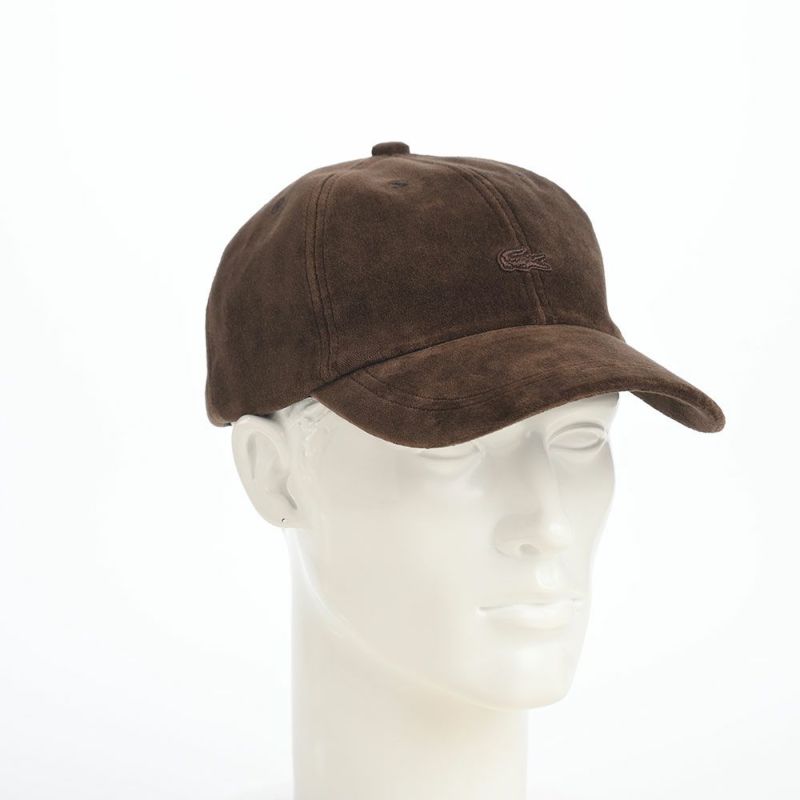 ラコステのキャップ ONE POINT VELVETEEN CAP（ワンポイント ベルベティーンキャップ） L7143 ブラウン