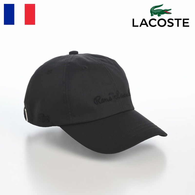 ラコステのキャップ 3D RENE CAP（3D ルネキャップ） L7145 ブラック