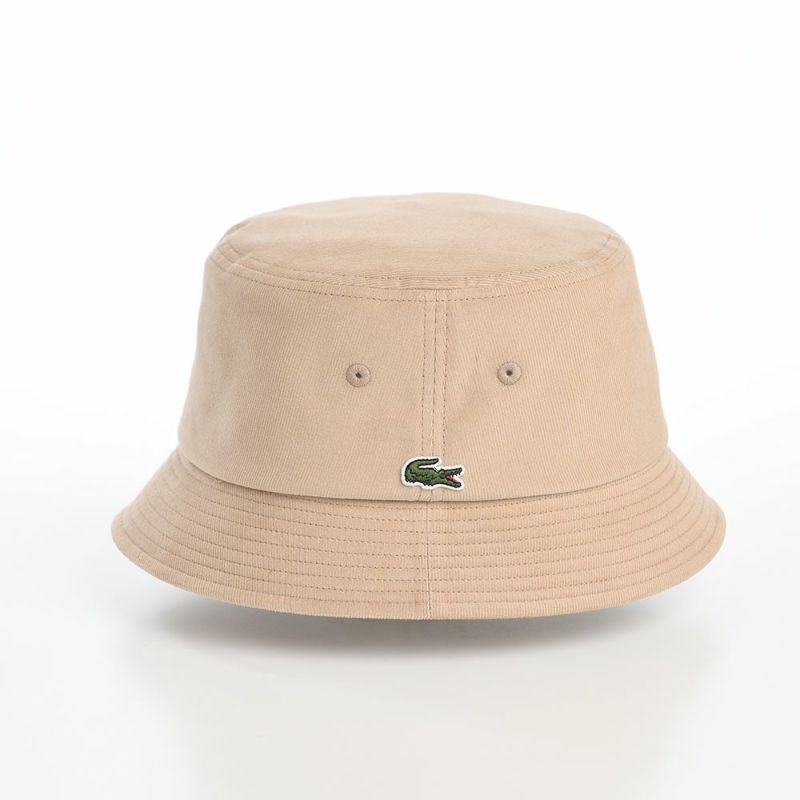 ラコステのバケットハット ONE POINT CORDUROY HAT（ワンポイント コーデュロイハット） L1336 ベージュ