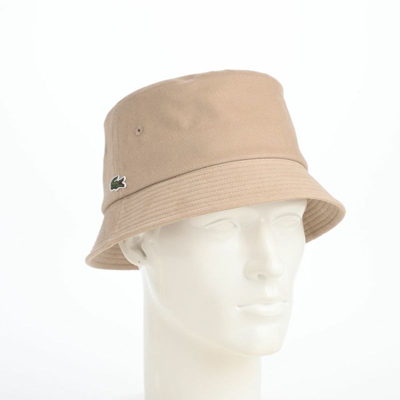 ラコステのバケットハット ONE POINT CORDUROY HAT（ワンポイント コーデュロイハット） L1336 ベージュ