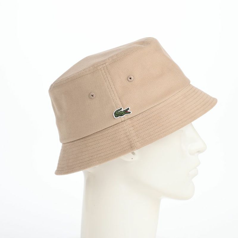 ラコステのバケットハット ONE POINT CORDUROY HAT（ワンポイント コーデュロイハット） L1336 ベージュ