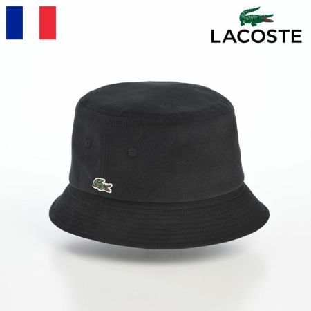 ラコステのバケットハット ONE POINT CORDUROY HAT（ワンポイント コーデュロイハット） L1336 ブラック