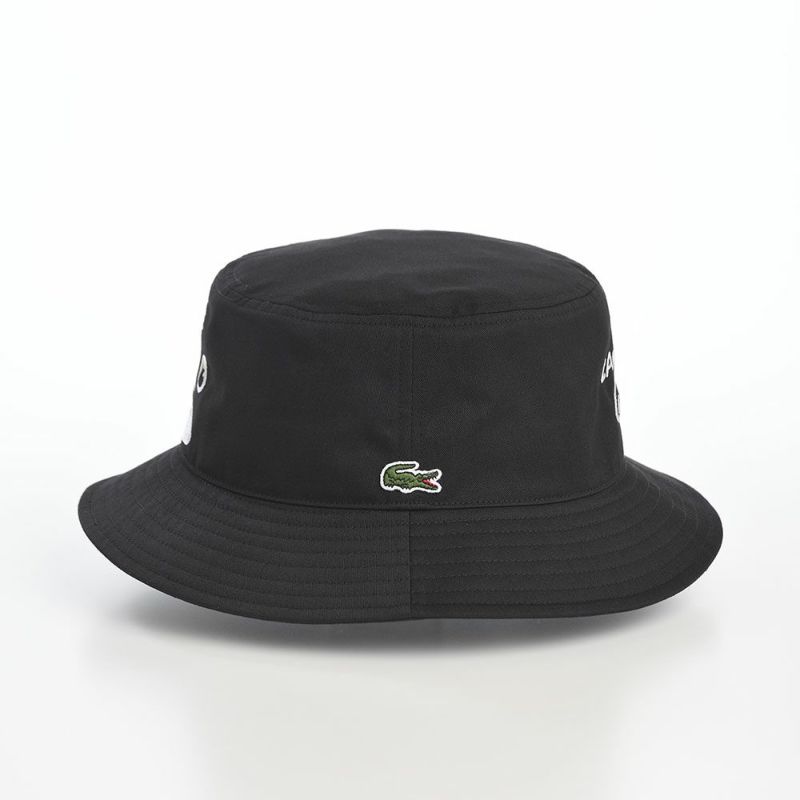 ラコステのバケットハット GOLF GRAPHIC HAT（ゴルフグラフィックハット） L1344 ブラック