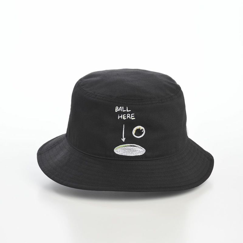 ラコステのバケットハット GOLF GRAPHIC HAT（ゴルフグラフィックハット） L1344 ブラック