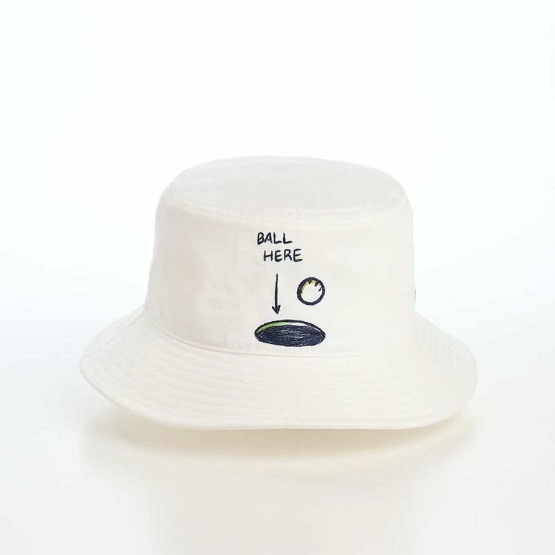 ラコステのバケットハット GOLF GRAPHIC HAT（ゴルフグラフィックハット） L1344 ホワイト