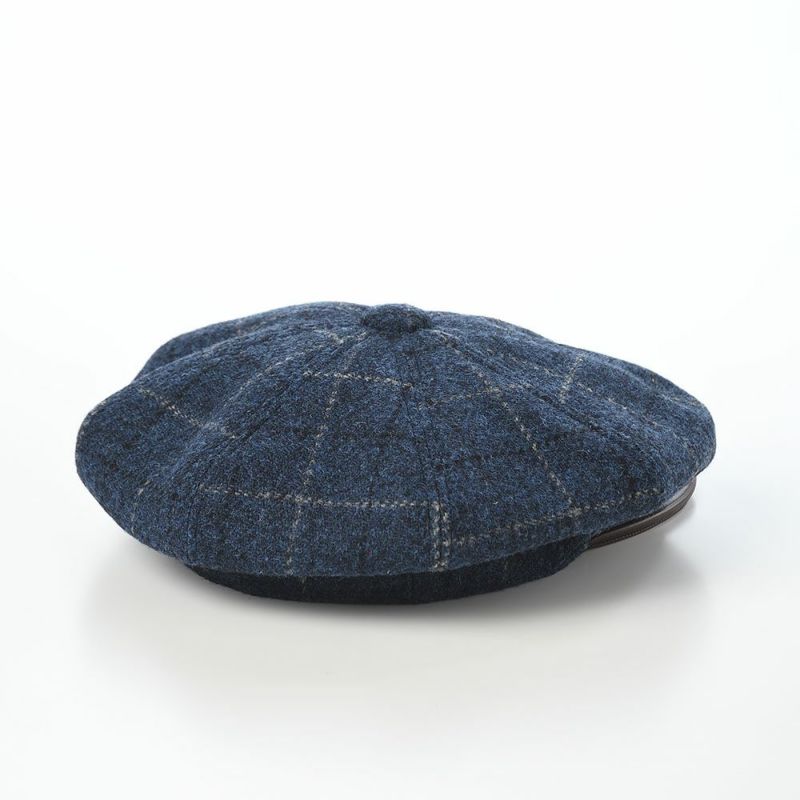 ステットソンのキャスケット HARRISTWEED LEATHRE BIG CAS（ハリスツイード レザー ビッグキャス） SE787 ネイビー