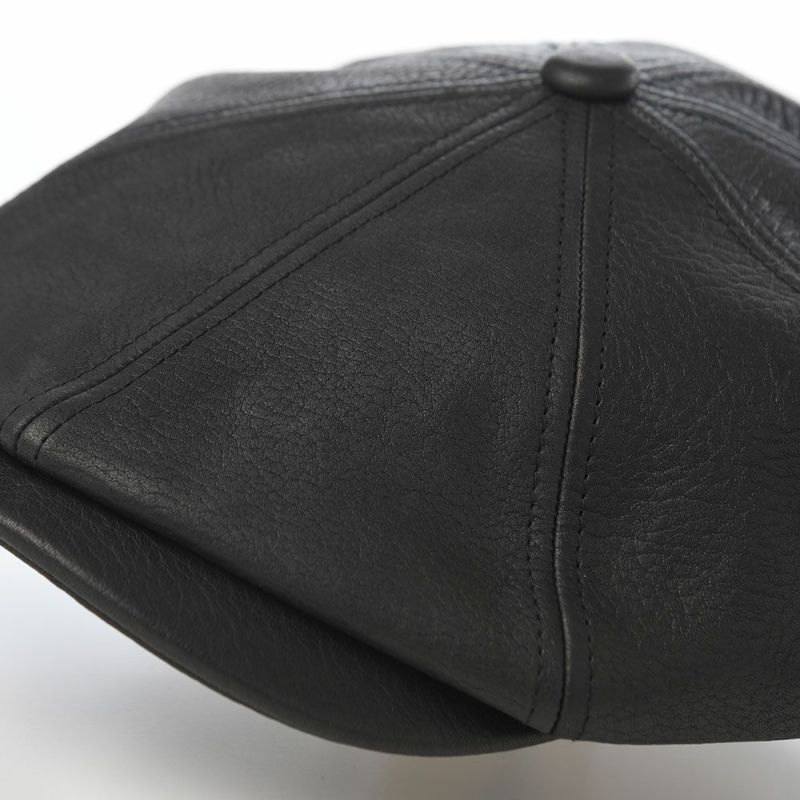 ステットソンのキャスケット SHRINK LEATHER CASQUETTE（シュリンクレザー キャスケット） SE788 ブラック