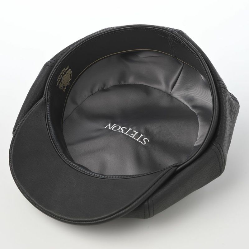 ステットソンのキャスケット SHRINK LEATHER CASQUETTE（シュリンクレザー キャスケット） SE788 ブラック