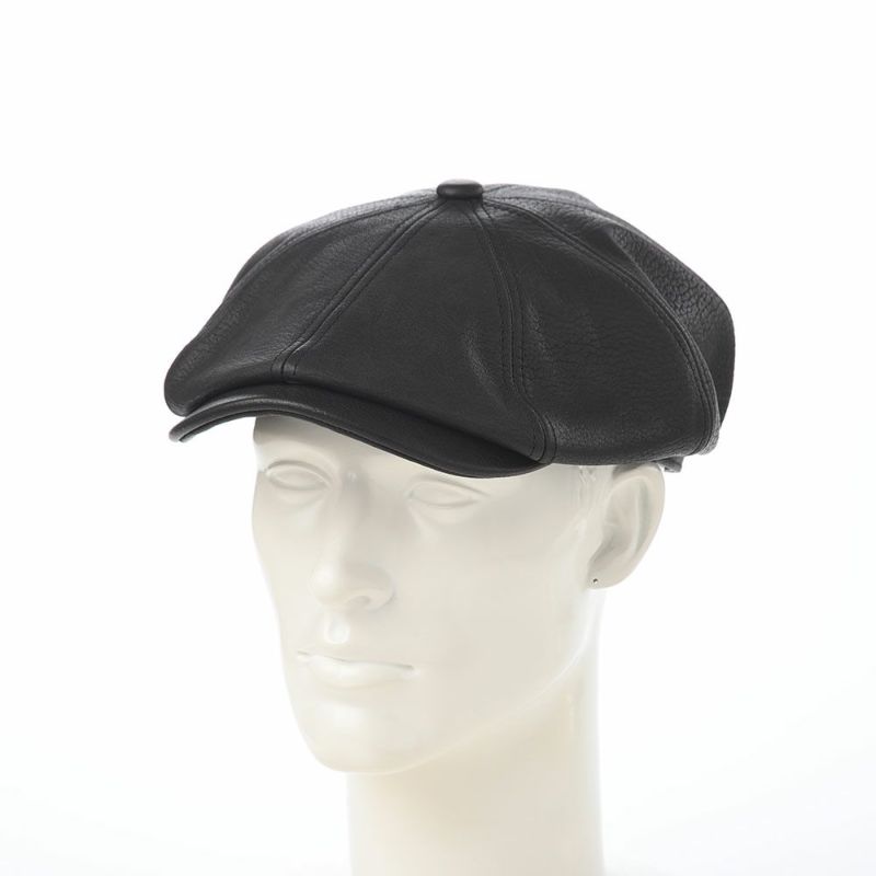 ステットソンのキャスケット SHRINK LEATHER CASQUETTE（シュリンクレザー キャスケット） SE788 ブラック