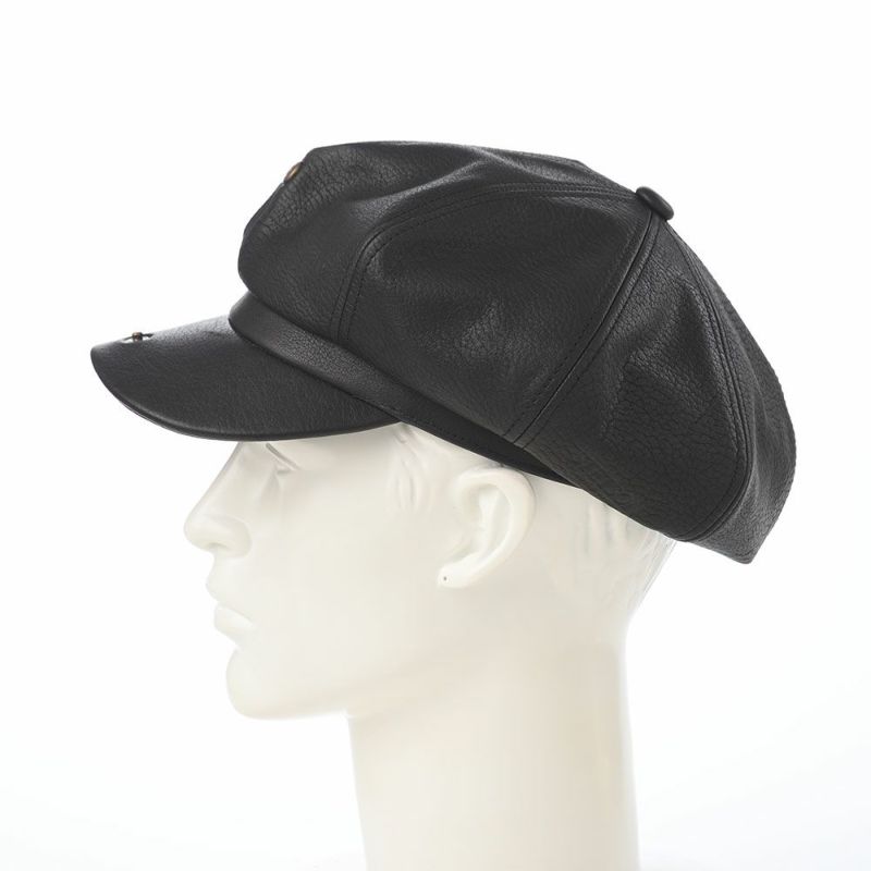 ステットソンのキャスケット SHRINK LEATHER CASQUETTE（シュリンクレザー キャスケット） SE788 ブラック