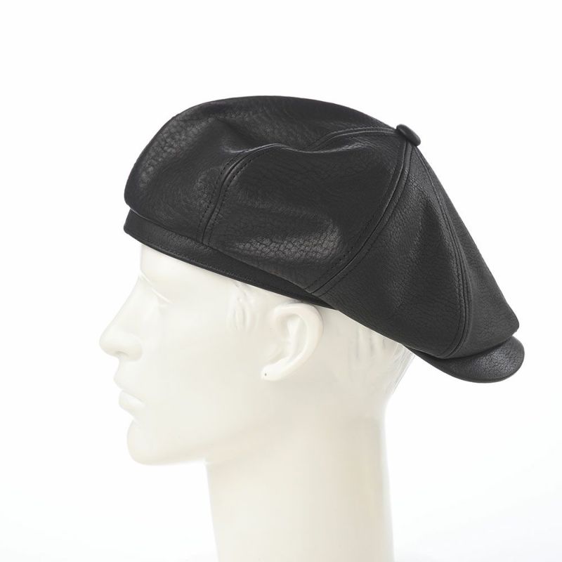 ステットソンのキャスケット SHRINK LEATHER CASQUETTE（シュリンクレザー キャスケット） SE788 ブラック