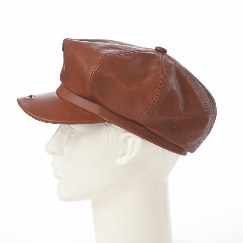 ステットソンのキャスケット SHRINK LEATHER CASQUETTE（シュリンクレザー キャスケット） SE788 ブラウン