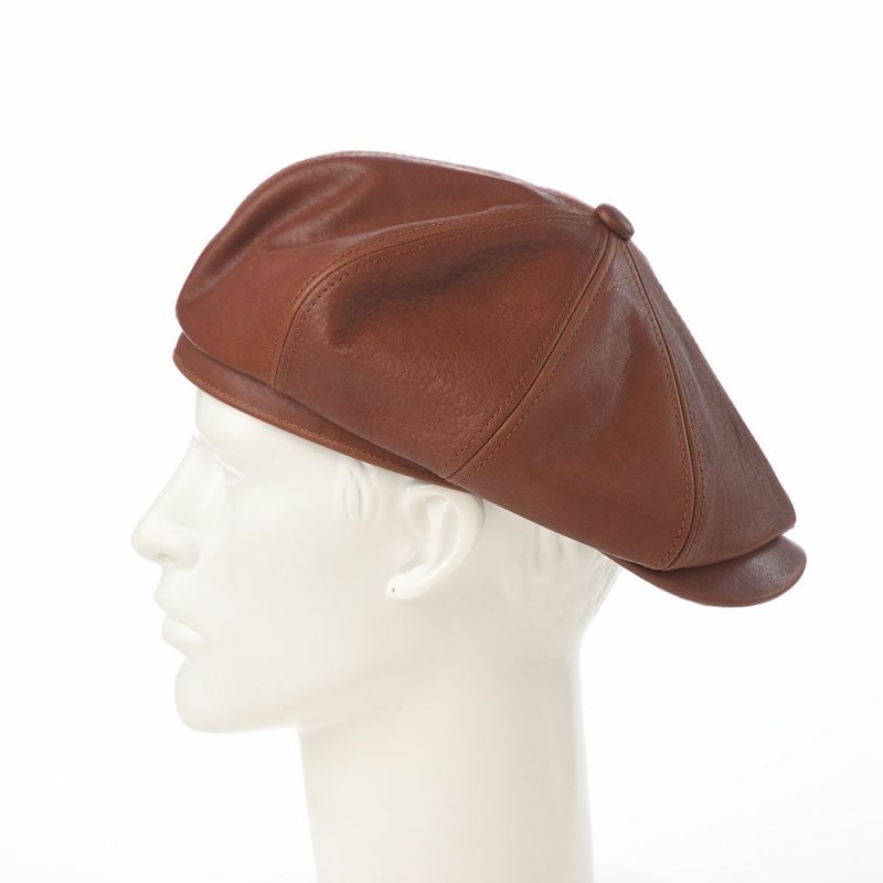 ステットソンのキャスケット SHRINK LEATHER CASQUETTE（シュリンクレザー キャスケット） SE788 ブラウン