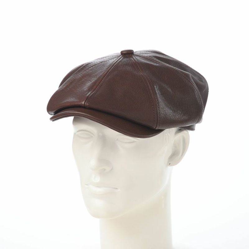 ステットソンのキャスケット SHRINK LEATHER CASQUETTE（シュリンクレザー キャスケット） SE788 ダークブラウン