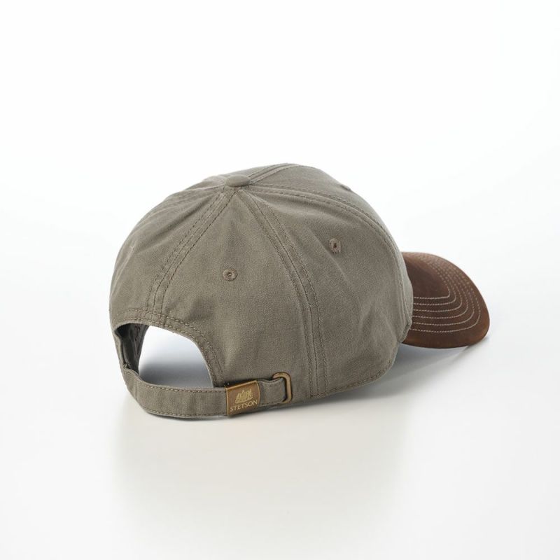 ステットソンのキャップ BASEBALL CAP COTTON LEATHRE（ベースボールキャップ コットンレザー） ST250EU ブラウン