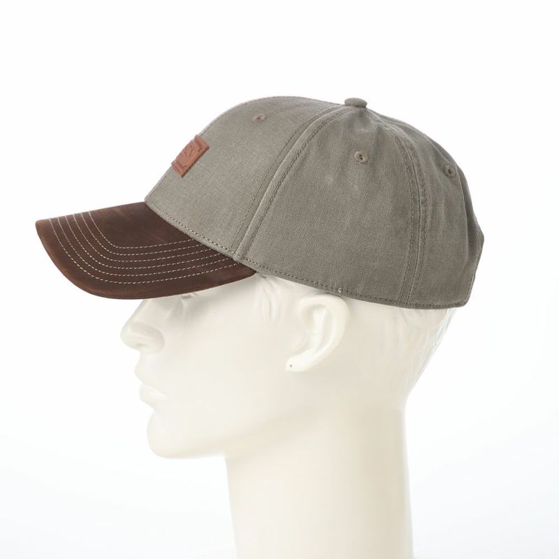 ステットソンのキャップ BASEBALL CAP COTTON LEATHRE（ベースボールキャップ コットンレザー） ST250EU ブラウン