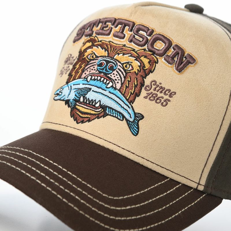 ステットソンのキャップ TRUCKER CAP WILD LIFE（トラッカーキャップ ワイルドライフ） ST254EU ブラウン