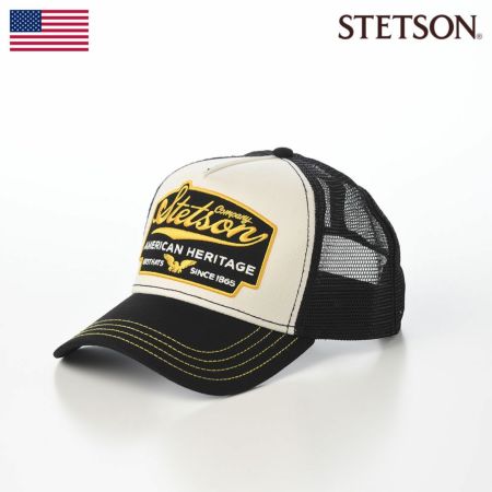 ステットソンのキャップ TRUCKER CAP AMERICN HERITAGE（トラッカーキャップ アメリカンヘリテージ） ST255EU ブラック