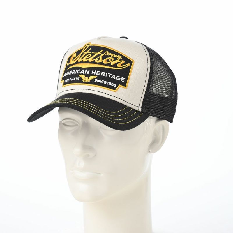 ステットソンのキャップ TRUCKER CAP AMERICN HERITAGE（トラッカーキャップ アメリカンヘリテージ） ST255EU ブラック