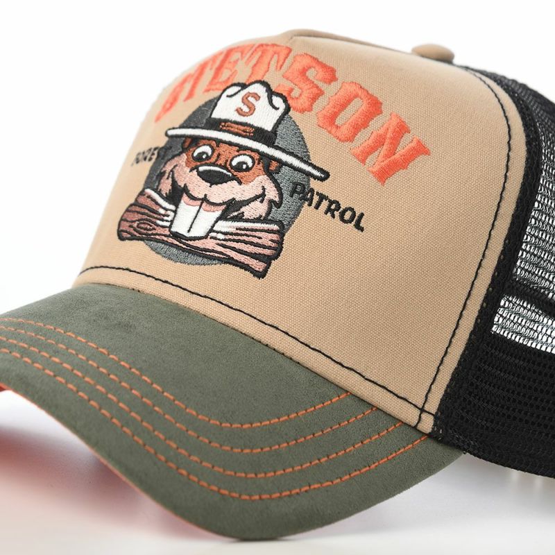 ステットソンのキャップ TRUCKER CAP FOREST PATROL（トラッカーキャップ フォレストパトロール） ST257EU カーキ