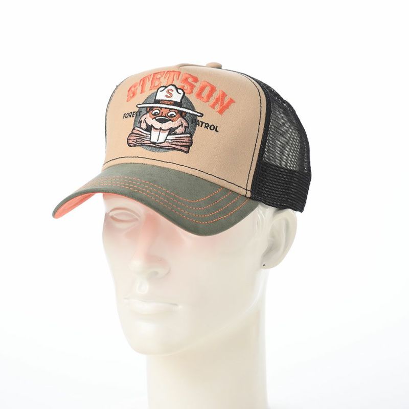 ステットソンのキャップ TRUCKER CAP FOREST PATROL（トラッカーキャップ フォレストパトロール） ST257EU カーキ