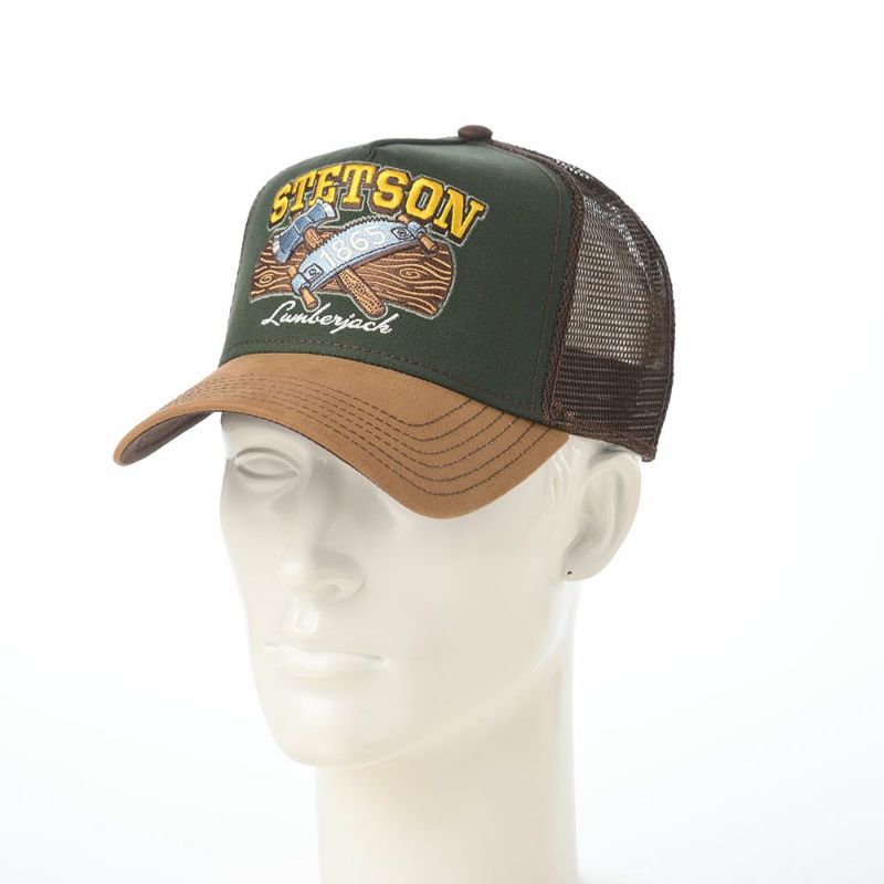 ステットソンのキャップ TRUCKER CAP LUMBERJACK（トラッカーキャップ ランバージャック） ST263EU キャメル