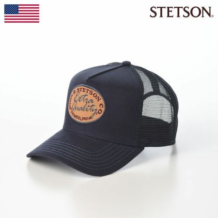 ステットソンのキャップ TRUCKER CAP VINTAGE BRUSHED TWILL（トラッカーキャップ ヴィンテージブラッシュツイル） ST264EU ネイビー