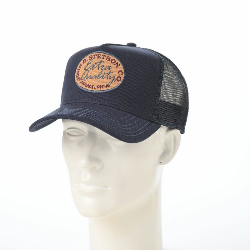 ステットソンのキャップ TRUCKER CAP VINTAGE BRUSHED TWILL（トラッカーキャップ ヴィンテージブラッシュツイル） ST264EU ネイビー