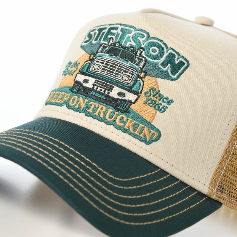 ステットソンのキャップ TRUCKER CAP KEEP ON TRUCKING（トラッカーキャップ キープオントラッキング） ST266EU グリーン