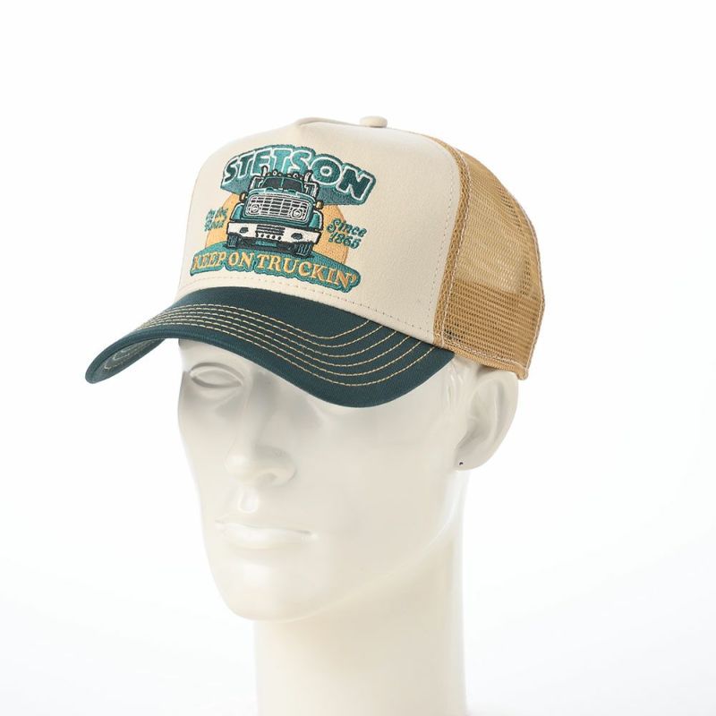 ステットソンのキャップ TRUCKER CAP KEEP ON TRUCKING（トラッカーキャップ キープオントラッキング） ST266EU グリーン