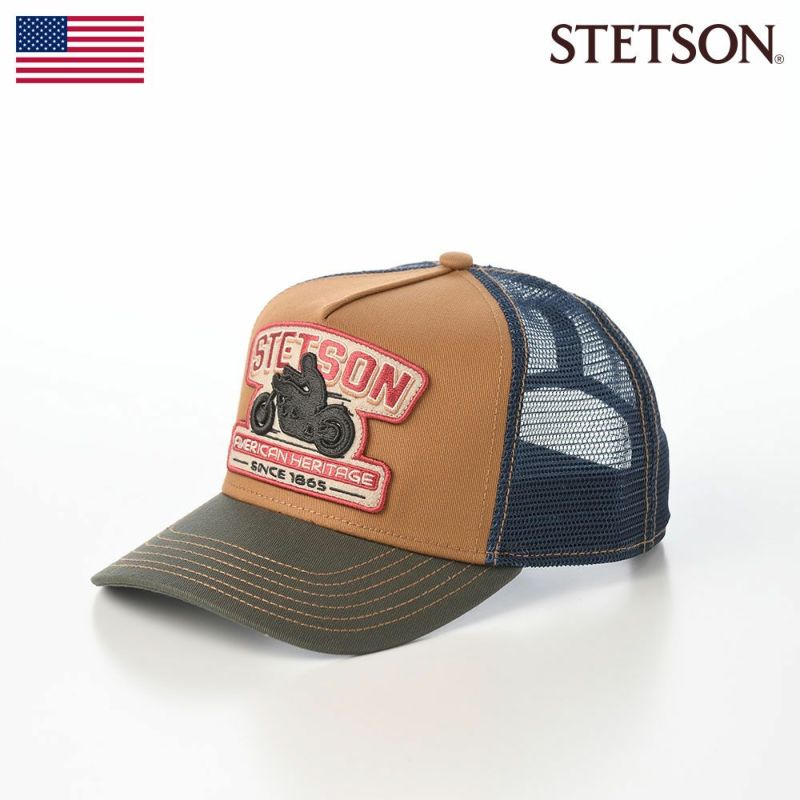 ステットソンのキャップ TRUCKER CAP MOTORCYCLE（トラッカーキャップ モーターサイクル） ST267EU ベージュ