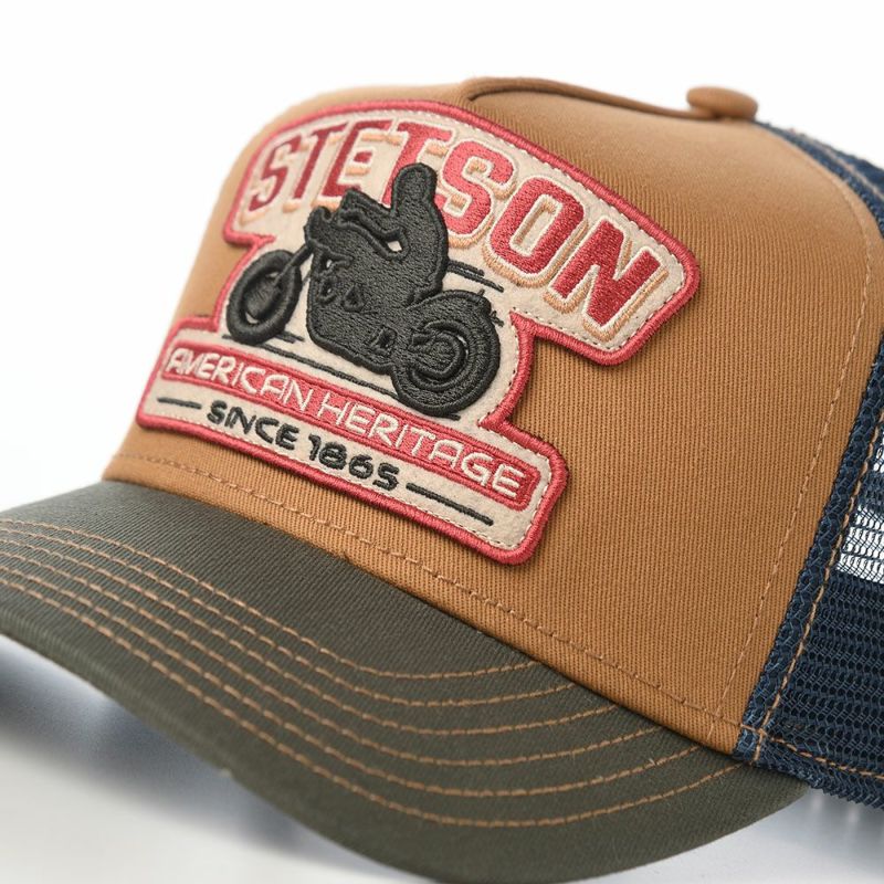 ステットソンのキャップ TRUCKER CAP MOTORCYCLE（トラッカーキャップ モーターサイクル） ST267EU ベージュ