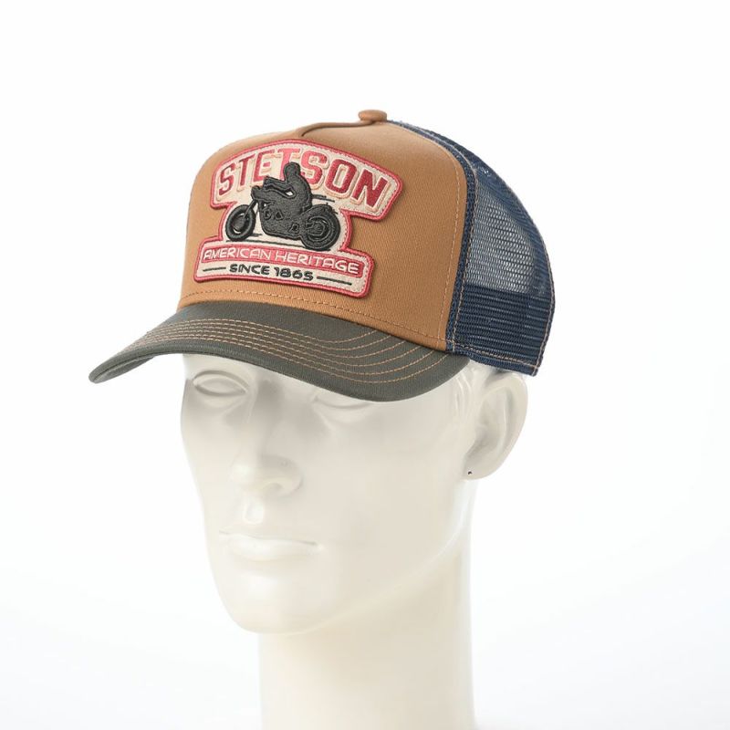 ステットソンのキャップ TRUCKER CAP MOTORCYCLE（トラッカーキャップ モーターサイクル） ST267EU ベージュ