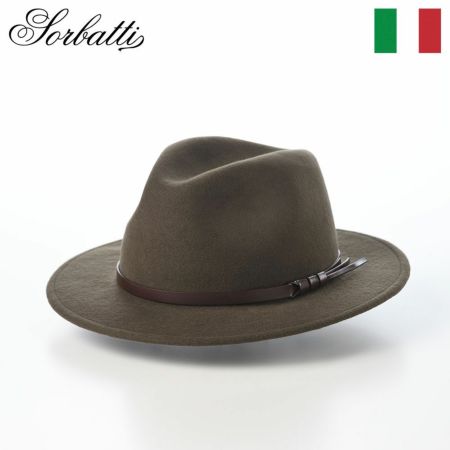 ソルバッティのフェルトハット Wool Felt Hat Teardrop（ウールフェルトハット ティアドロップ）S001 カーキ