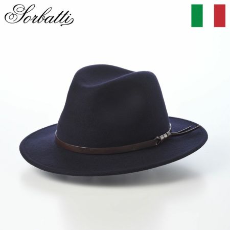 ソルバッティのフェルトハット Wool Felt Hat Teardrop（ウールフェルトハット ティアドロップ）S001 ネイビー