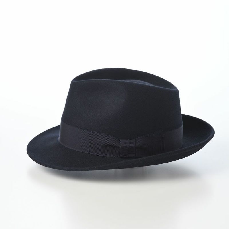 レッターのフェルトハット Fur Felt Fedora（ファーフェルト フェドラ） ネイビー