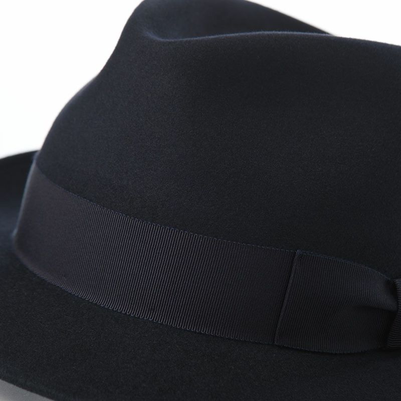 レッターのフェルトハット Fur Felt Fedora（ファーフェルト フェドラ） ネイビー