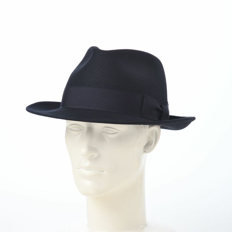 レッターのフェルトハット Fur Felt Fedora（ファーフェルト フェドラ） ネイビー