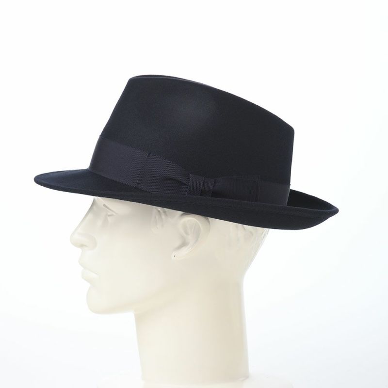 レッターのフェルトハット Fur Felt Fedora（ファーフェルト フェドラ） ネイビー