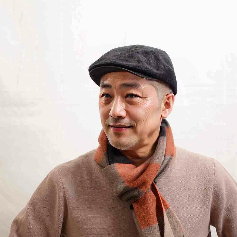 レッターのハンチング Washable Corduroy Hunting（ウォッシャブルコーデュロイハンチング） ブラック
