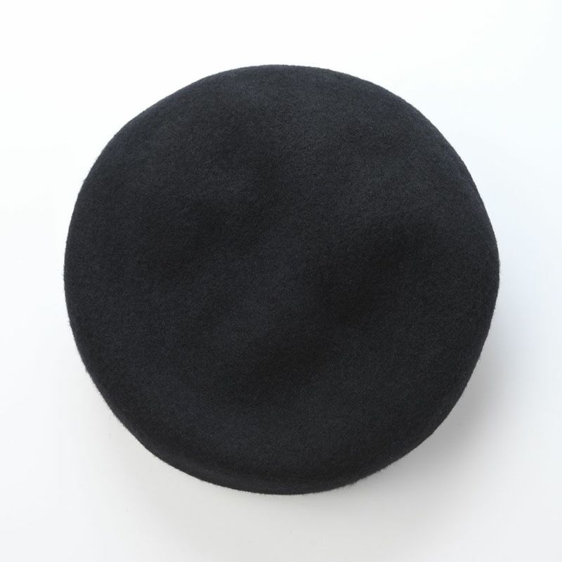 レッターのベレー帽 Rib Basque Beret Big（リブバスクベレービッグ） ブラック