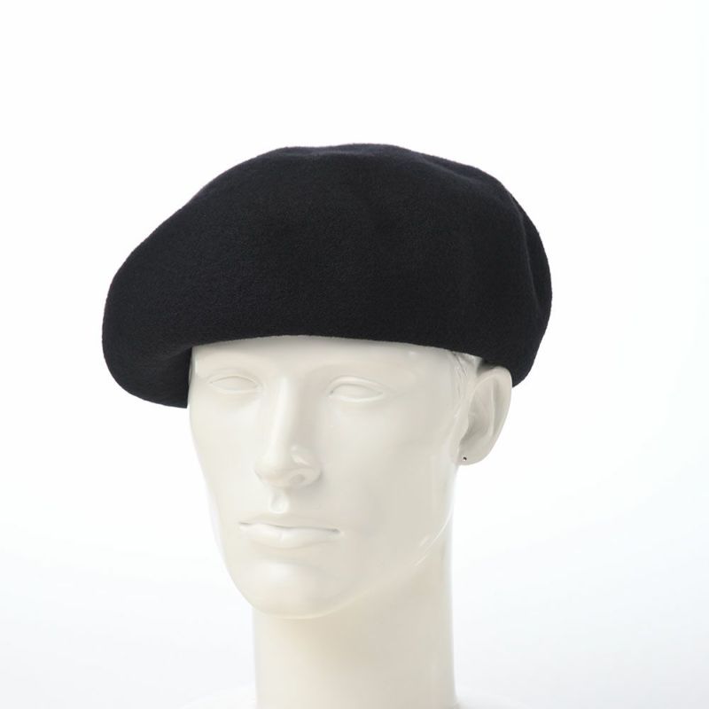 レッターのベレー帽 Rib Basque Beret Big（リブバスクベレービッグ） ブラック