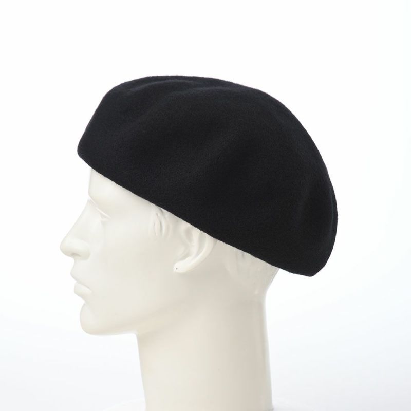 レッターのベレー帽 Rib Basque Beret Big（リブバスクベレービッグ） ブラック