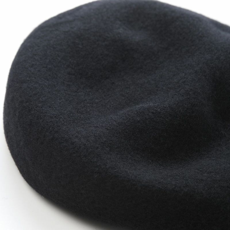 レッターのベレー帽 Rib Basque Beret Big（リブバスクベレービッグ） ブラック