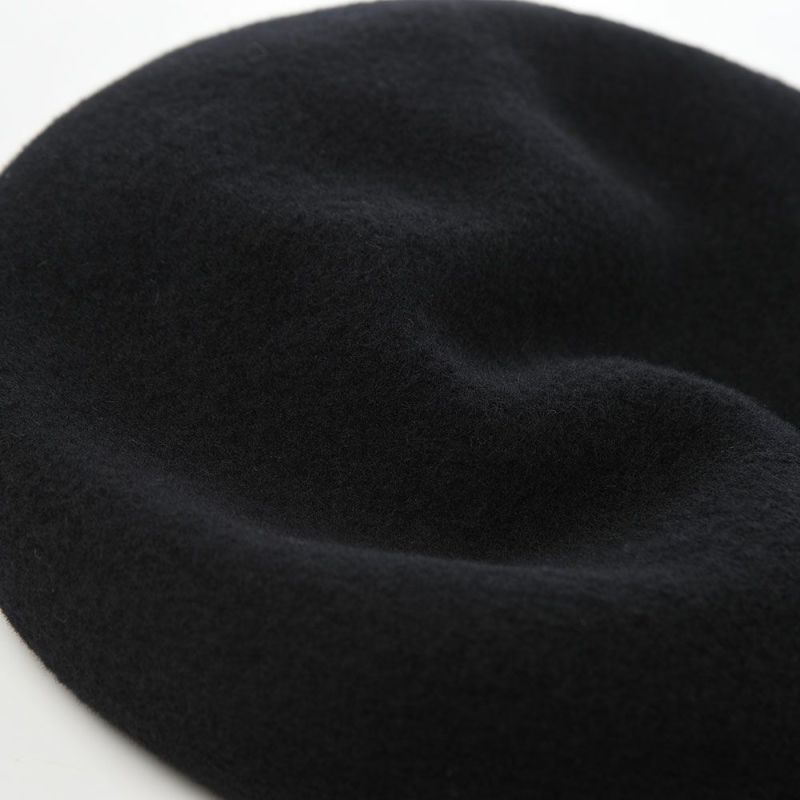 レッターのベレー帽 Rib Basque Beret Big（リブバスクベレービッグ） ブラック